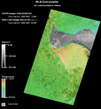 St. Lawrence Island polynya as seen in composite satellite imagery